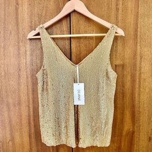 Deane Gold Sequin Tank Top Cami